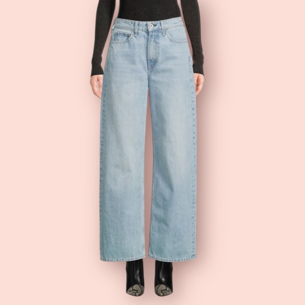 RAG & BONE Lori Mid Rise Crop Wide Leg Jeans $258